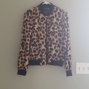 Leopard print, light weight jacket